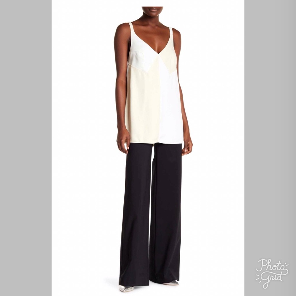 Derek Lam Wide Buckle Black Wide Leg Trousers